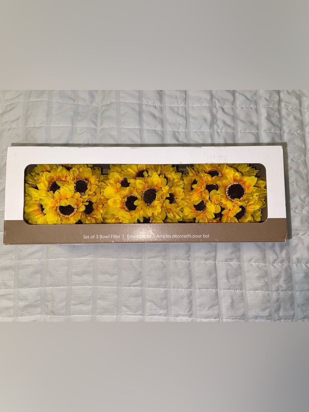 Arket Yellow Sunflower Faux Floral Bowl Fillers (Set of 3)
